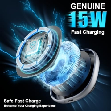 MagSafe Car Charger Mount - Fast 15W Wireless Charging