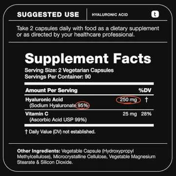 Ultra High Purity Toniiq Hyaluronic Acid Capsules 275mg