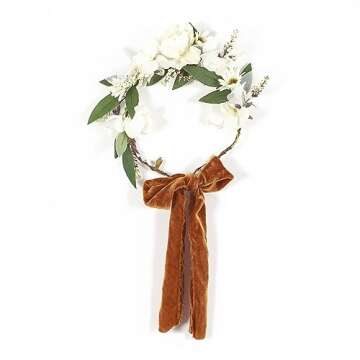 MEEDEE Orange Velvet Ribbon 3 Inch Orange Velvet Ribbon Fringe Velvet Ribbon Raw Edge Silk Velvet Ribbon for Wreaths, Flower Bouquet, Photography, Dress Sash, Baby Shower, Wedding Decor (3 Yards)