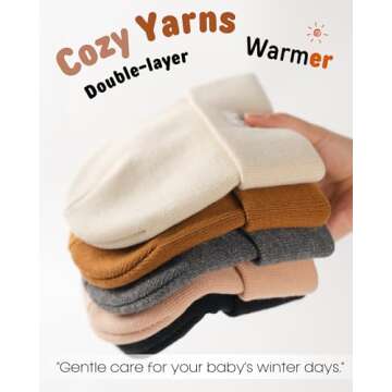 FURTALK Baby Beanie Knitted Hats for Toddler Kids - Winter Skull Cap in Beige