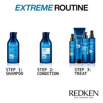 Redken Extreme Shampoo and Conditioner | For Damaged Hair Repair | Protein-Infused Strengthening Formula