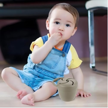 PandaEar Collapsible Toddler Snack Cups for Safe Snacking