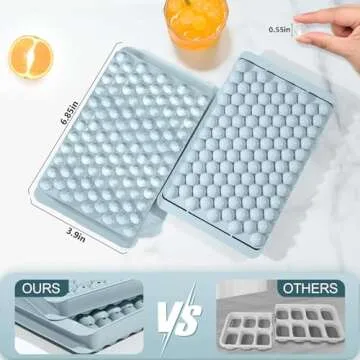 WIBIMEN Mini Ice Cube Trays for Easy Nugget Ice Making