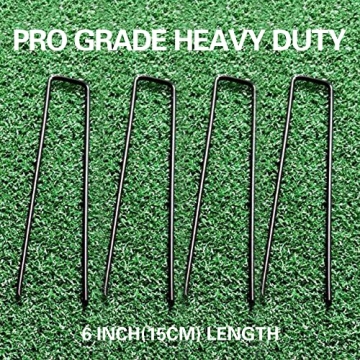 Bakulyor 100pcs Black Landscape Staples for Gardening