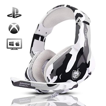 PHOINIKAS Gaming Headset - Comfortable Multi-Platform Over Ear Headphones with Mic