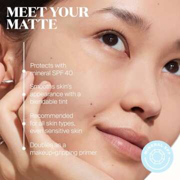 Supergoop! Mineral Mattescreen (SPF 40) - 15 mL - 100% Mineral, Oil-Free Broad Spectrum Sunscreen - ...