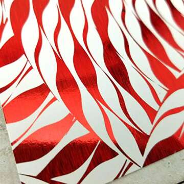iCraft Deco Foil Transfer Sheets by Brutus Monroe 6" x 12" 10 Sheets Red Static