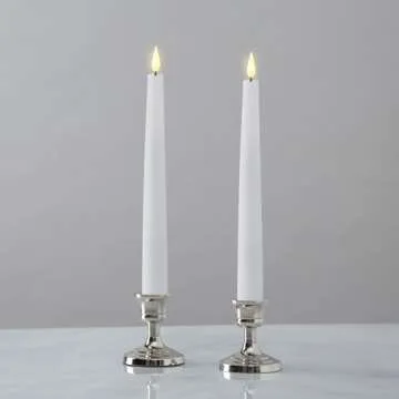 Elegant Silver Taper Candle Holders Set of 2 for Home Decor