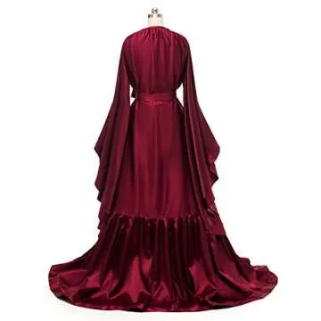 yinyyinhs Women's Bridal Robe Long Silk Satin Bridesmaid Wedding Robe Nightgown Bathrobe Maternity P...