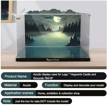 NAOCARD Acrylic Display Case for Lego Harry Potter Hogwarts Castle and Grounds 76419 Building Set, D...