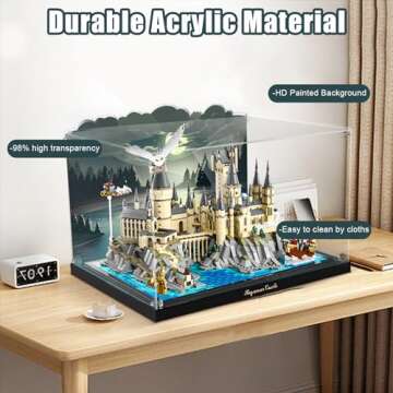 NAOCARD Acrylic Display Case for Lego Harry Potter Hogwarts Castle and Grounds 76419 Building Set, Dustproof Display Box for Harry Potter Playset, Perfect Display Model (Box Only ,Model NOT Included)…