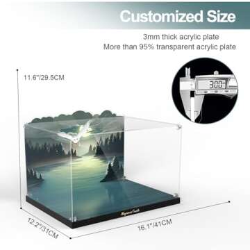 NAOCARD Acrylic Display Case for Lego Harry Potter Hogwarts Castle and Grounds 76419 Building Set, Dustproof Display Box for Harry Potter Playset, Perfect Display Model (Box Only ,Model NOT Included)…