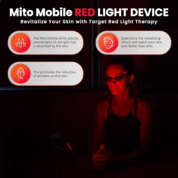 Mito Red Light - Mito Mobile Red Light Panel - Red Light Therapy for Face and Neck – Portable Red ...