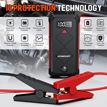 Acmount P100 Jump Starter - 3000A Peak Portable Battery