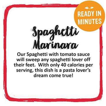 Miracle Noodle Spaghetti Marinara Konjac Shirataki Noodles - Ready To Eat, Keto, Paleo, Vegan, Gluten & Soy Free, Low in Carbs & Calories, 10 Oz, 6-Pack