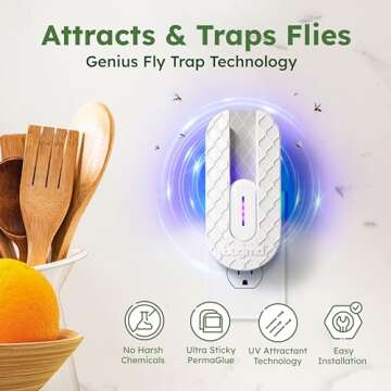 BugMD Fly Trap Indoor, Gnat Traps for House Indoor, Fruit Fly Trap, Gnat Killer Indoor, Plug in Bug ...