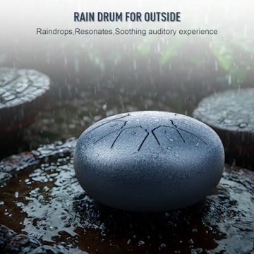 Shaevle Steel Tongue Drum 6" Calm Drums 8 Notes Portable