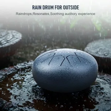 Shaevle Steel Tongue Drum 6" Calm Drums 8 Notes Portable