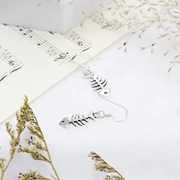 Stylish AeraVida Fishbone Dangle Earrings for Women