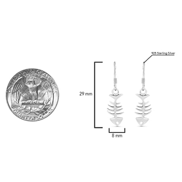 Stylish AeraVida Fishbone Dangle Earrings for Women