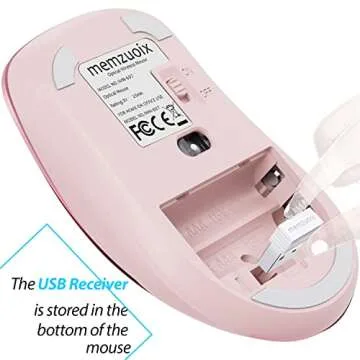 Memzuoix 2.4G Wireless Mouse - Ergonomic Portable Design