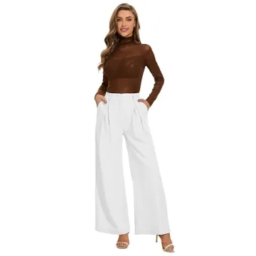 KICZOY High Waist Wide Leg Palazzo Pants for Women