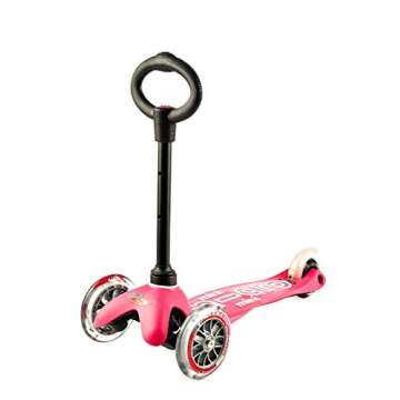 Mini 3in1 Deluxe 3-Stage Ride-on Micro Scooter Toddler Toys for Ages 12 Months to 5 Years - Pink