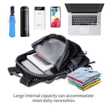 Sharkborough NODLAND Lightweight Backpack Travel 40L Foldable Water-Resistant Daypack, Hiking Outdoor Camping Rucksack for Men Women