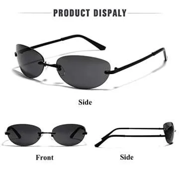 JUDOO Y2K Oval Sunglasses for Trendy Retro Style