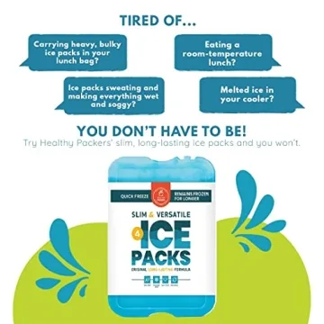 Healthy Packers Slim Ice Packs - Cool Lunch & Camping Essentials