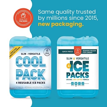 Healthy Packers Slim Ice Packs - Cool Lunch & Camping Essentials