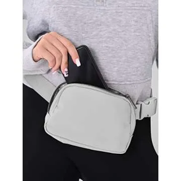 Belt Bag for Women Fanny Pack Dupes Mini Fanny Pack Crossbody Lemon Bags for Women and Men Waterproof-Everywhere Belt Bag Grey