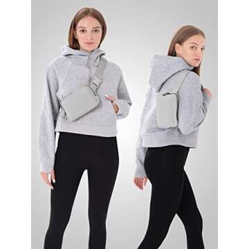 Belt Bag for Women Fanny Pack Dupes Mini Fanny Pack Crossbody Lemon Bags for Women and Men Waterproof-Everywhere Belt Bag Grey