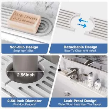 DK177 Fast-Drying Faucet Mat for Kitchen & Bathroom Sinks