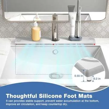 DK177 Fast-Drying Faucet Mat for Kitchen & Bathroom Sinks
