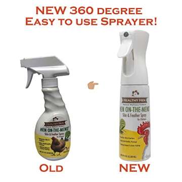 Healthy Hen On-The-Mend Skin and Feather Spray for Chickens-Organic Soothing and Nourishing Wound Spray-10 oz- with Natural Essential Oils for Wound Care to Help Deter Pecking-Made in The USA (1 pack)