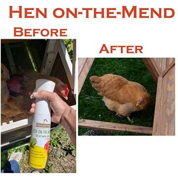 Healthy Hen On-The-Mend Skin and Feather Spray for Chickens-Organic Soothing and Nourishing Wound Spray-10 oz- with Natural Essential Oils for Wound Care to Help Deter Pecking-Made in The USA (1 pack)