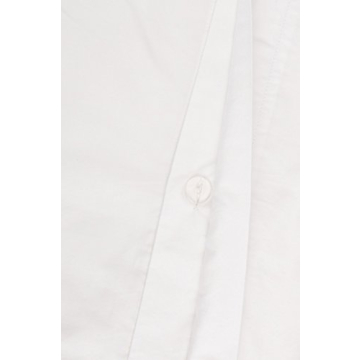 Pinzon Hotel Stitch Egyptian Cotton Duvet Cover King Size White Aqua