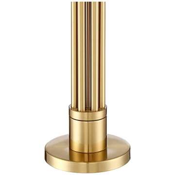 Possini Euro Granview Lamp 32.5" Brass Shade Nightstand