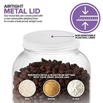 Airtight Stock Your Home Gallon Glass Jars - 128 OZ