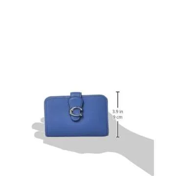 Coach Women's Polished Pebble Leather Tabby Medium Wallet, Sky Blue, One Size