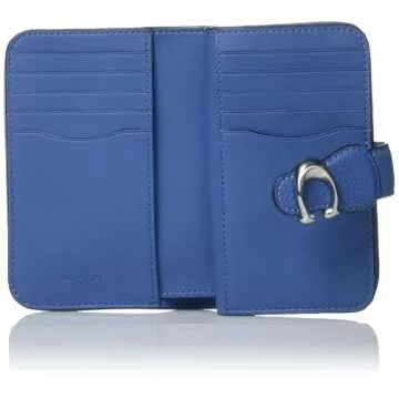 Coach Women's Polished Pebble Leather Tabby Medium Wallet, Sky Blue, One Size