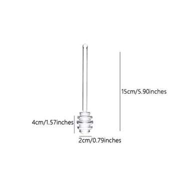 Glass Honey Dipper Sticks,Honey Dipper Spoons Stick Bee Honey Spoon Stirring Scooper For Durable Kit...