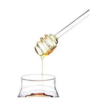 Glass Honey Dipper Sticks,Honey Dipper Spoons Stick Bee Honey Spoon Stirring Scooper For Durable Kitchen Honey Tools,2pcs