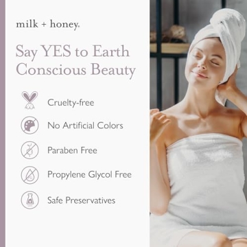 milk + honey Calming Bath Soak No. 8, Moisturizing Epsom Salt Bath Soak with Lavender and Eucalyptus Oils, Soothing and Relaxing Bath Soak, 10 oz