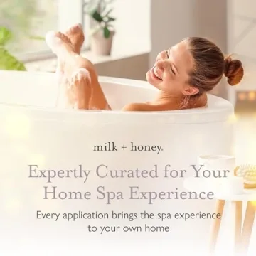 milk + honey Calming Bath Soak No. 8, Moisturizing Epsom Salt Bath Soak with Lavender and Eucalyptus Oils, Soothing and Relaxing Bath Soak, 10 oz