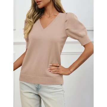 Stylish Women's Puff Sleeve Sweater Top for All Occasions