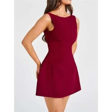 Stunning Alyweatry Cap Sleeve A-Line Mini Dress for Women