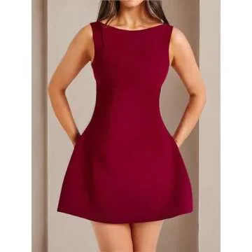 Alyweatry Cap Sleeve Mini Dress for Graduations and Parties