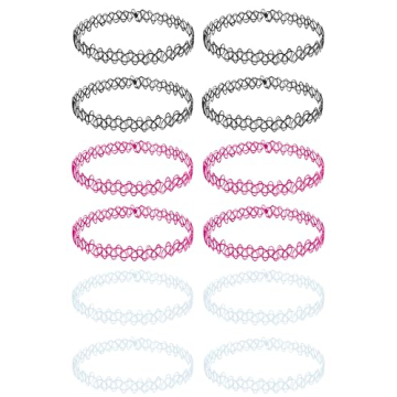 BodyJ4You 12PC Tattoo Choker Necklace - Trendy Vintage 90s Accessories